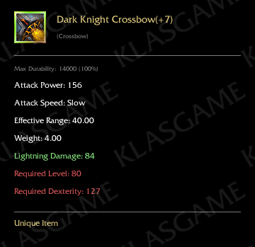Dark Knight Crossbow(+7)