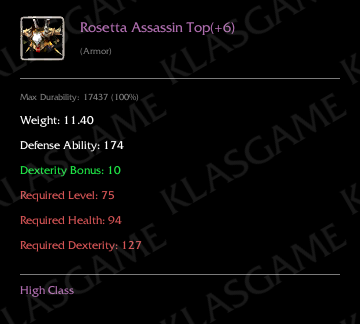 Rosetta Assassin Top(+6)