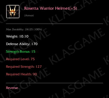 Rosetta Warrior Helmet(+5)