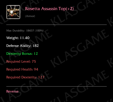 Rosetta Assassin Top(+2)