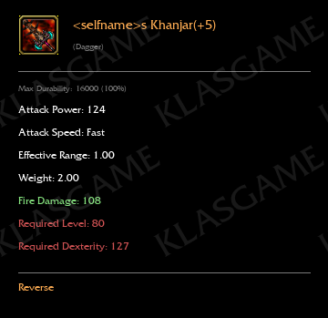 KLASGAMEs Khanjar(+5)