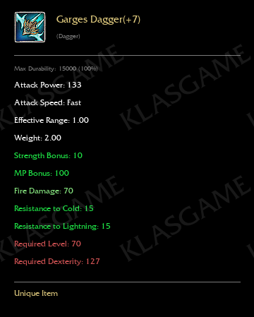 Garges Dagger(+7)
