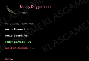 Bloody Dagger(+11)
