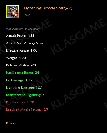 Lightning Bloody Staff(+2)