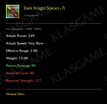 Dark Knight Spear(+7)