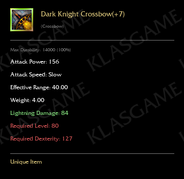 Dark Knight Crossbow(+7)