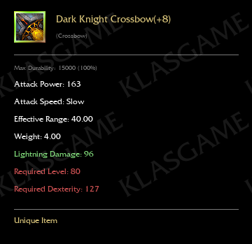 Dark Knight Crossbow(+8)