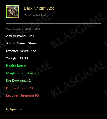 Dark Knight Axe
