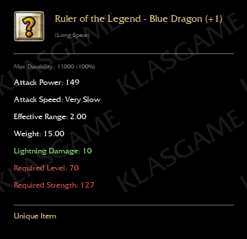 Ruler of the Legend - Blue Dragon (+1)
