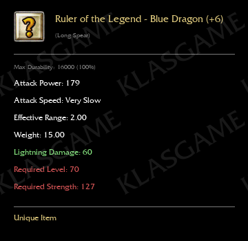 Ruler of the Legend - Blue Dragon (+6)