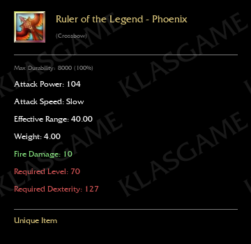 Ruler of the Legend - Phoenix