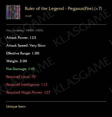 Ruler of the Legend - Pegasus(Fire),(+7)