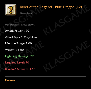 Ruler of the Legend - Blue Dragon (+2)