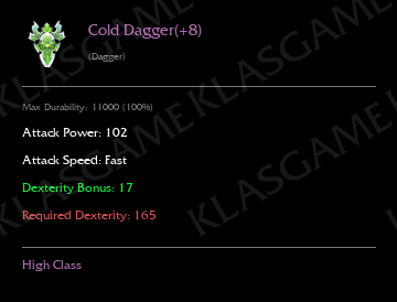 Cold Dagger(+8)