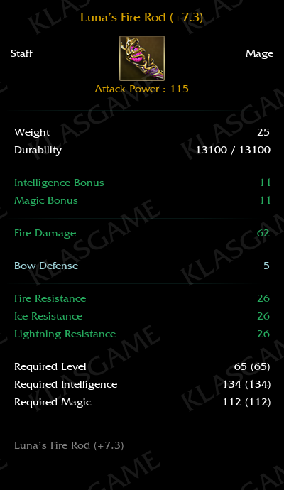Lunas Fire Rod (+7.3)