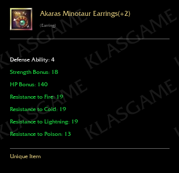 Akaras Minotaur Earrings(+2) ( +10 eşya )