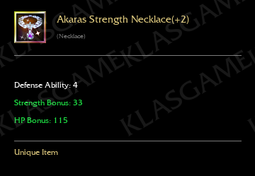 Akaras Strength Necklace(+2) ( +2 eşya )