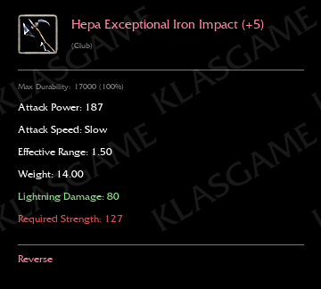 Hepa Exceptional Iron Impact (+5)