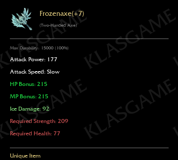 Frozenaxe(+7)