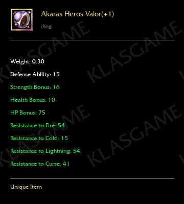 Akaras Heros Valor(+1) ( +6 eşya )