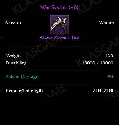 War Scythe (+8)