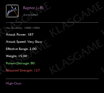 Raptor (+8)