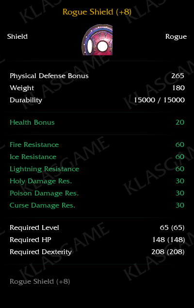 Rogue Shield (+8)