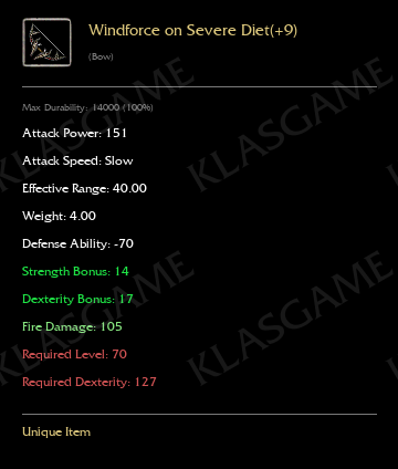 Windforce on Severe Diet(+9)