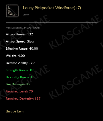 Lousy Pickpocket Windforce(+7)