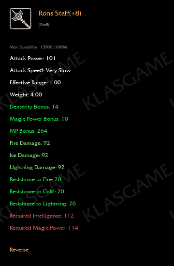 Rons Staff(+8)