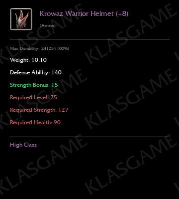 Krowaz Warrior Helmet (+8)