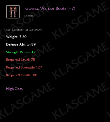 Krowaz Warrior Boots (+7)