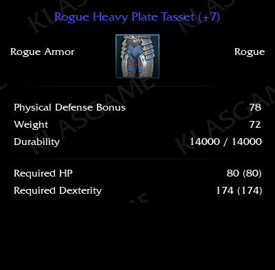 Rogue Heavy Plate +7 Set