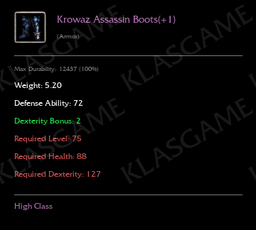 Krowaz Assassin Boots(+1)