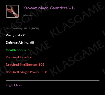 Krowaz Mage Gauntlets(+1)