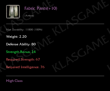 Fabric Pants(+10)