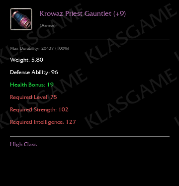 Krowaz Priest Gauntlet (+9)