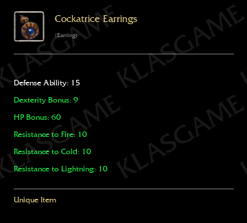 Cockatrice Earrings ( +7 eşya )