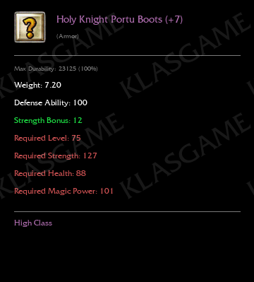 Holy Knight Portu Boots(+7)