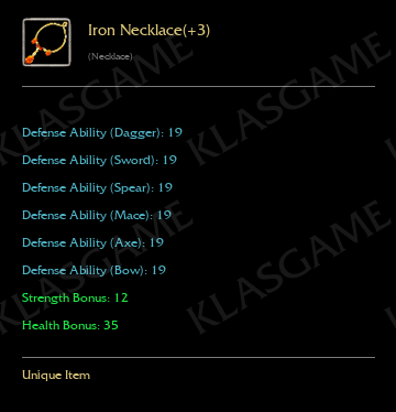 Iron Necklace(+3) ( +1 eşya )