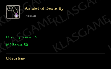 Amulet of Dexterity ( +2 eşya )