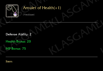 Amulet of Health(+1)