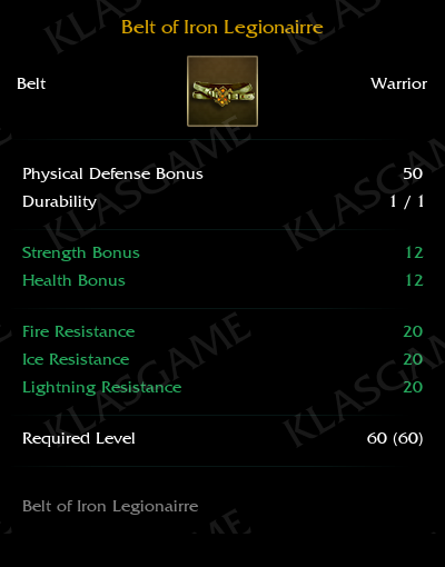 Belt of Iron Legionairre