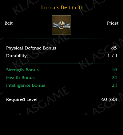 Lornas Belt (+3)