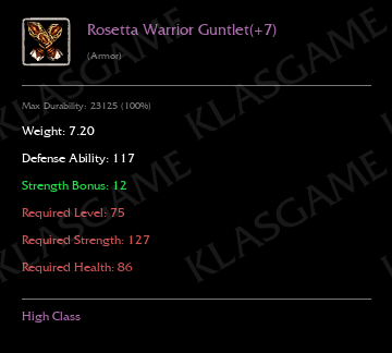 Rosetta Warrior Guntlet(+7)