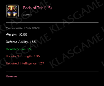 Pads of Trial(+5)