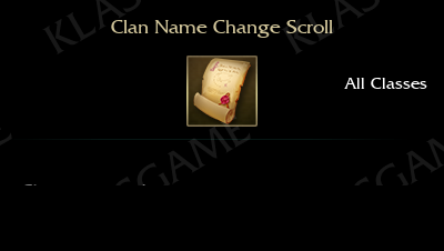 Clan Name Change Scroll - Klasgame.com