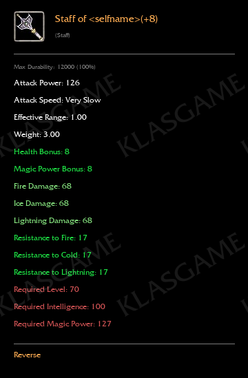 Staff of KLASGAME(+8)